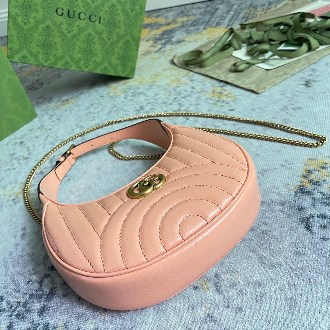 GG Marmont Small Crescent Shoulder Bag