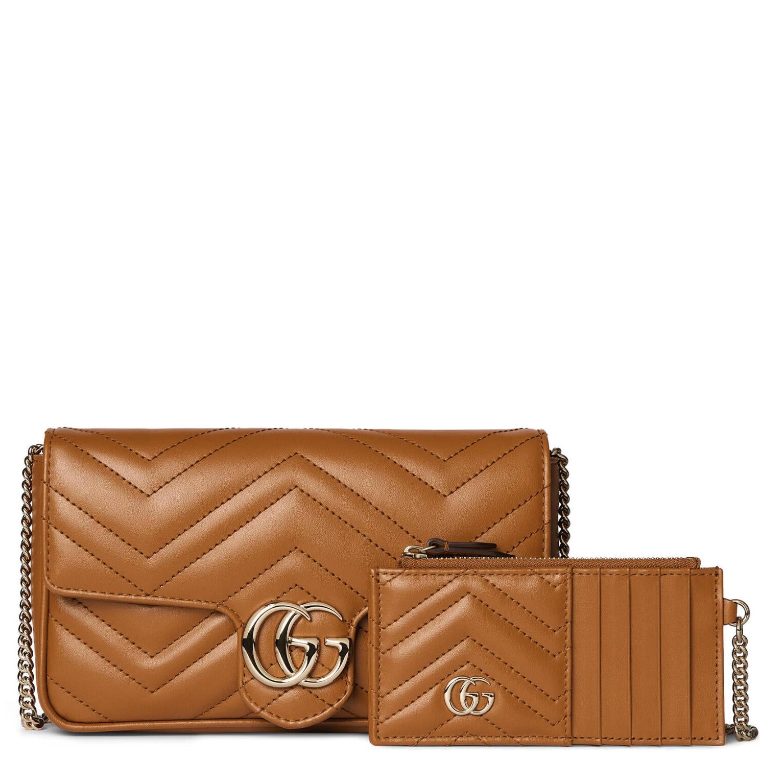 GG Marmont Small Shoulder Bag with Matching Card Holder