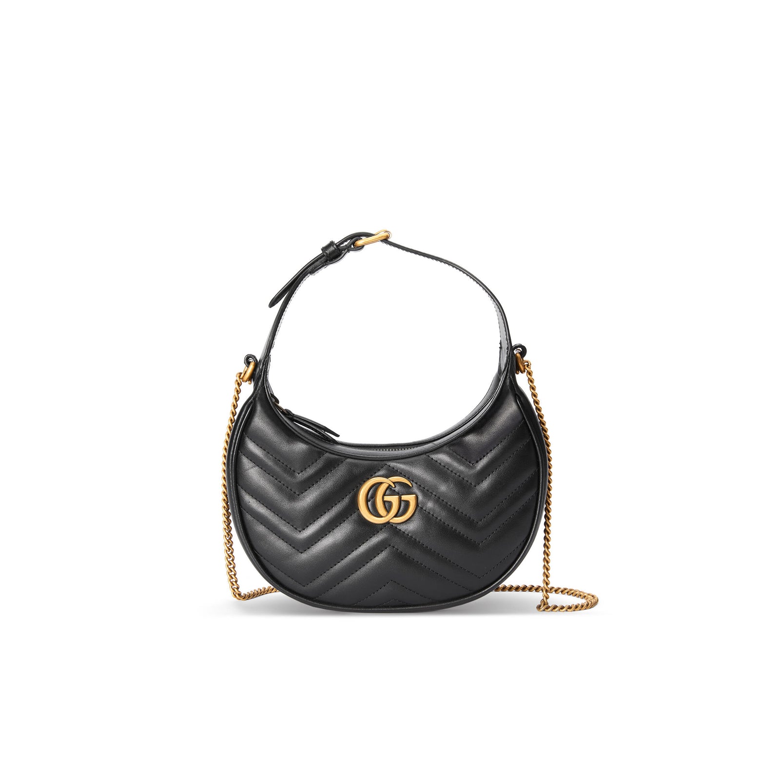 GG Marmont Small Crescent Shoulder Bag