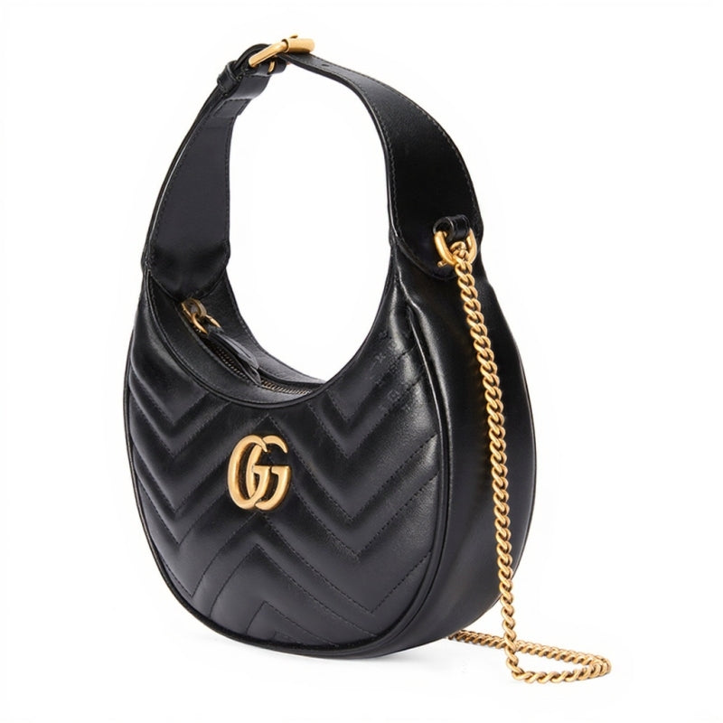 GG Marmont Small Crescent Shoulder Bag