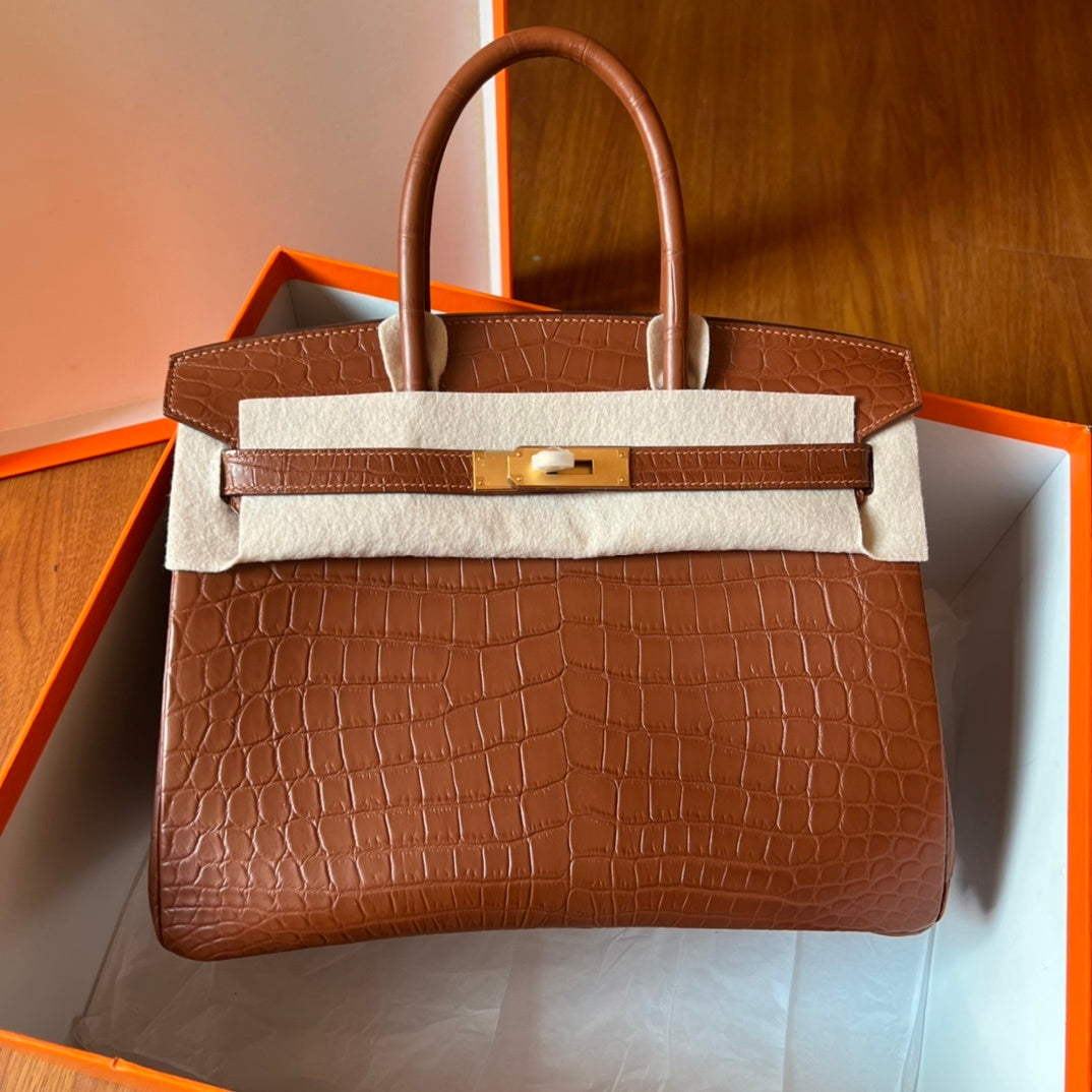 Birkin 20 Matte Alligator Handbag