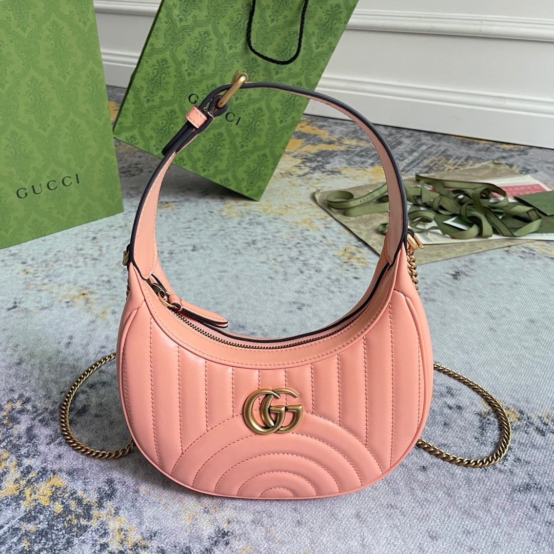 GG Marmont Small Crescent Shoulder Bag