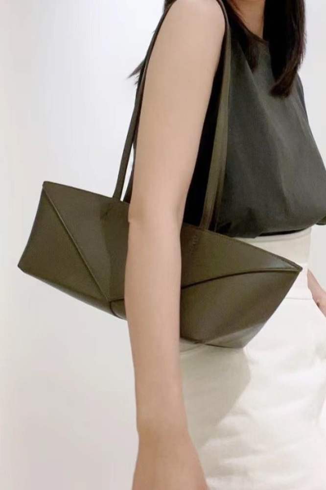 Cropped Puzzle Fold Bag