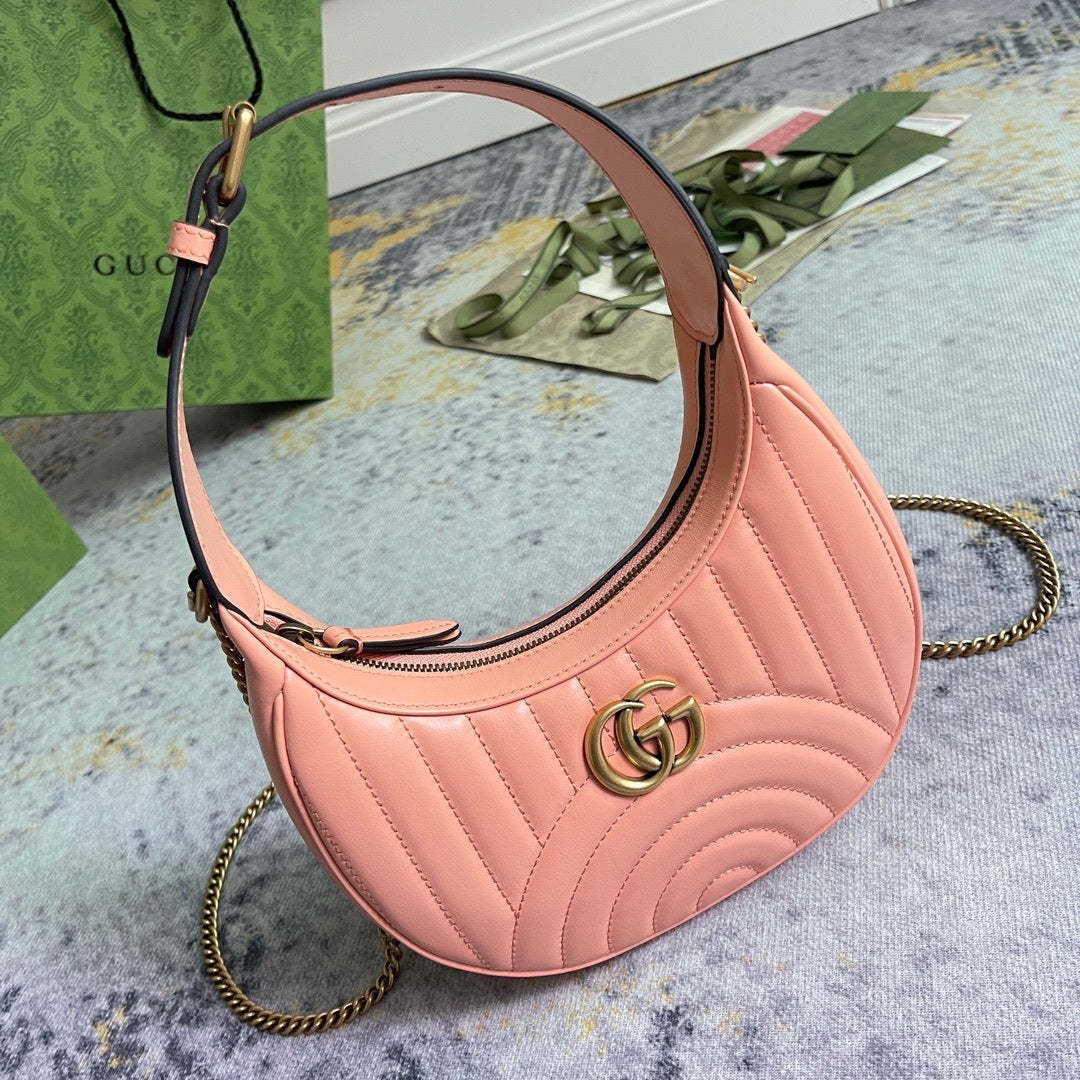 GG Marmont Small Crescent Shoulder Bag