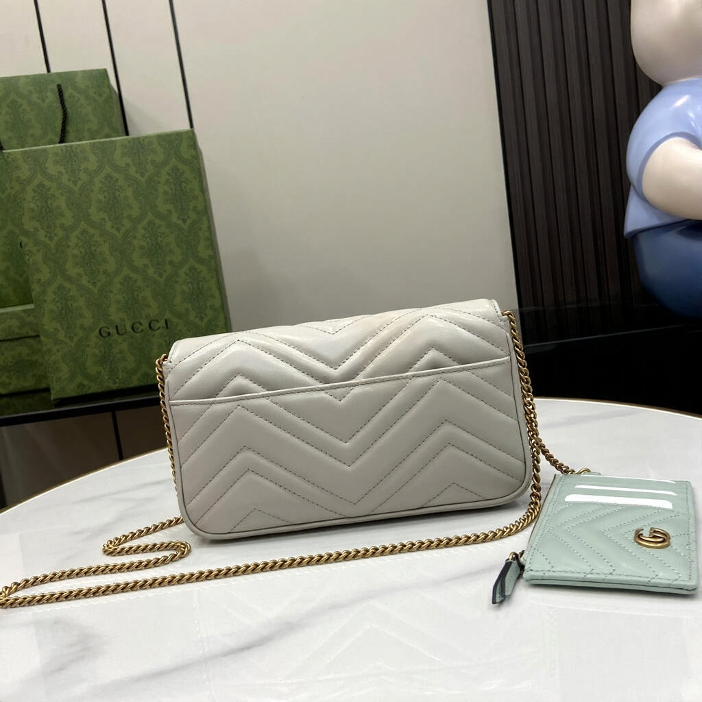 GG Marmont Small Shoulder Bag with Matching Card Holder