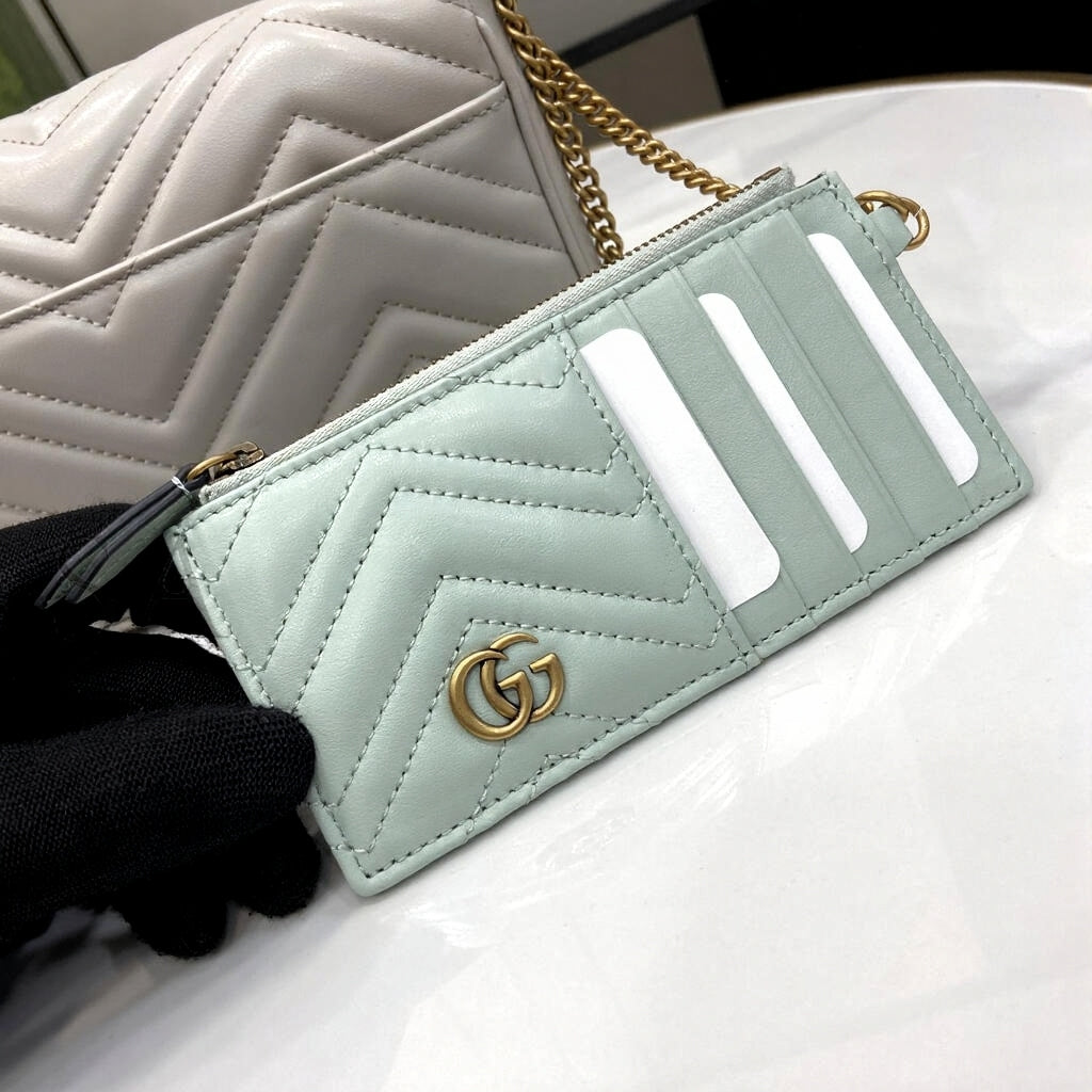 GG Marmont Small Shoulder Bag with Matching Card Holder