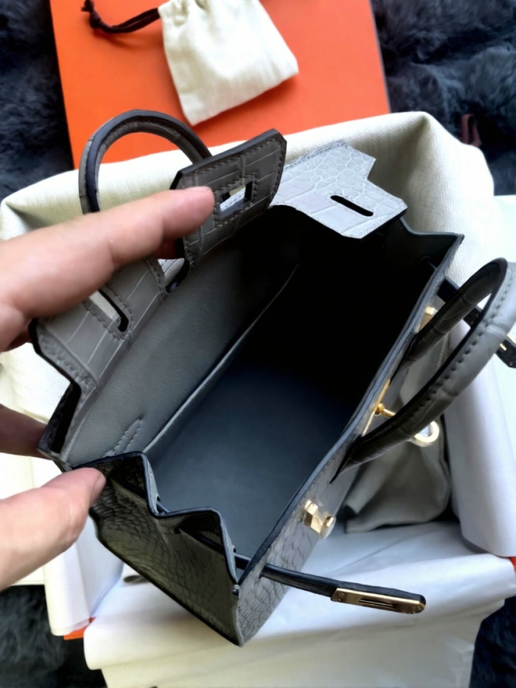 Birkin 20 Matte Alligator Handbag