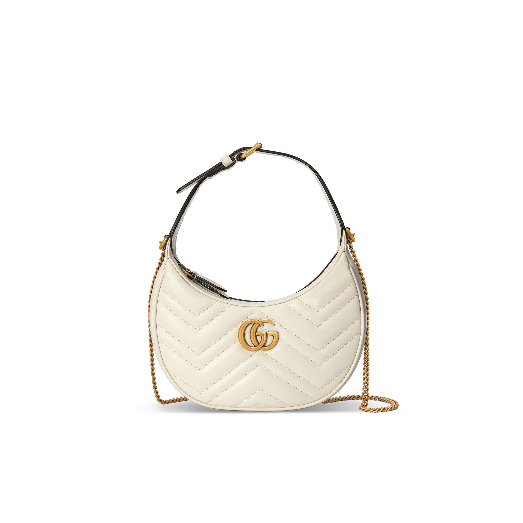 GG Marmont Small Crescent Shoulder Bag