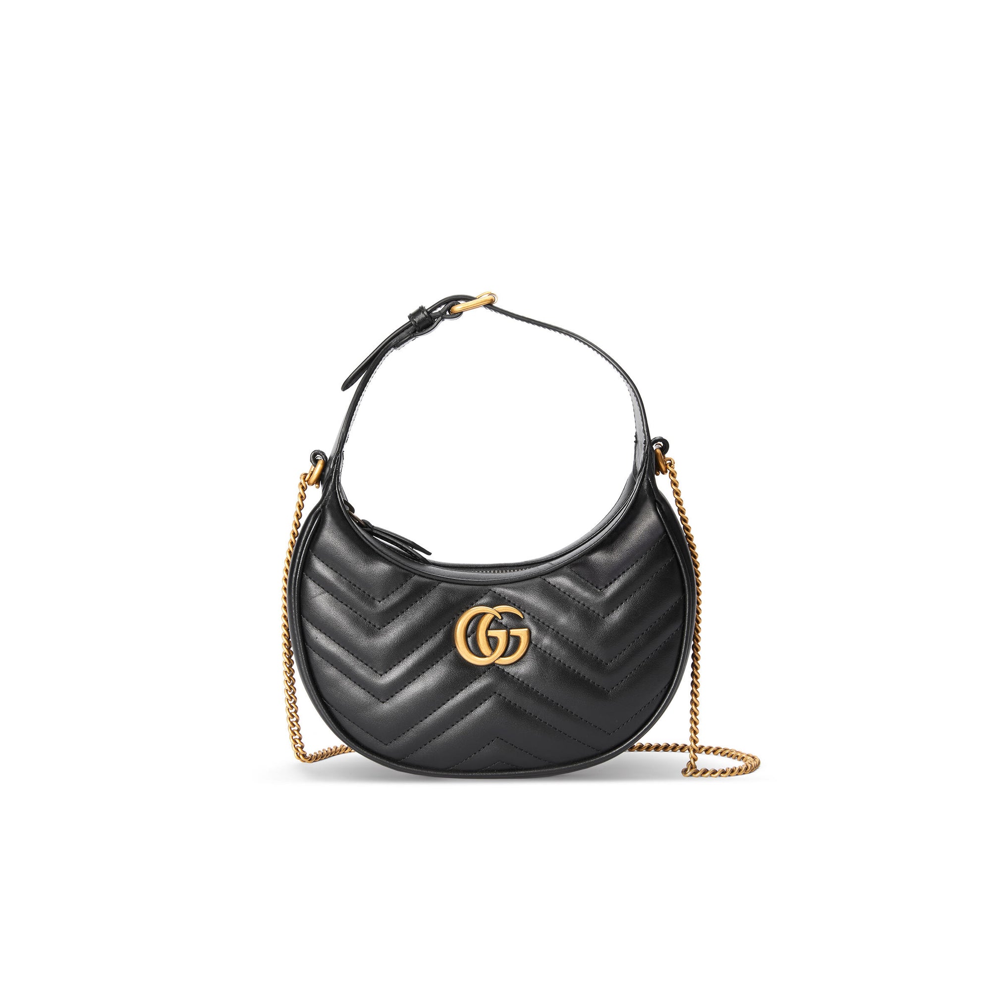 GG Marmont Small Crescent Shoulder Bag