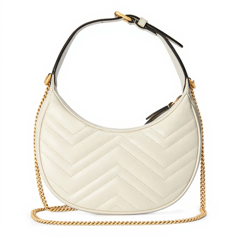 GG Marmont Small Crescent Shoulder Bag