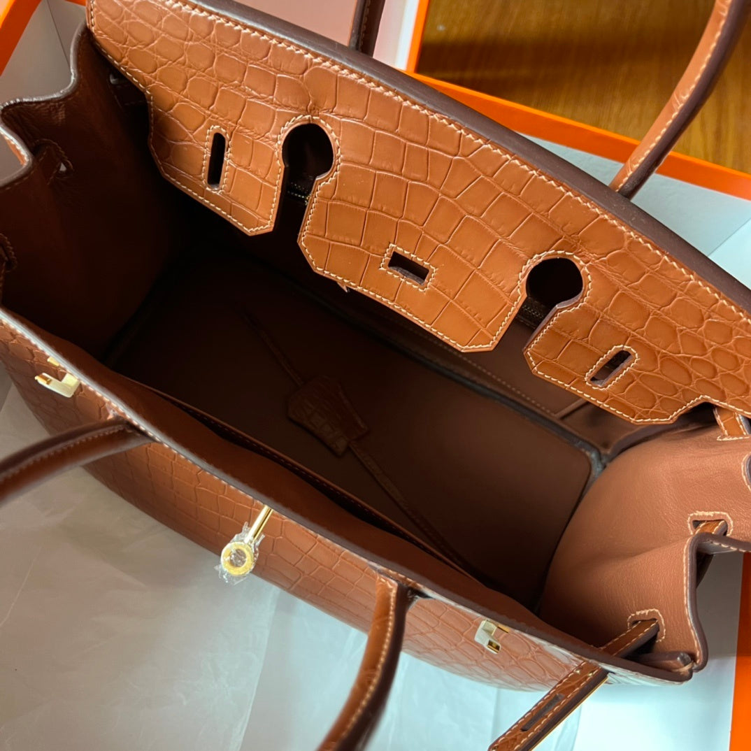 Birkin 20 Matte Alligator Handbag