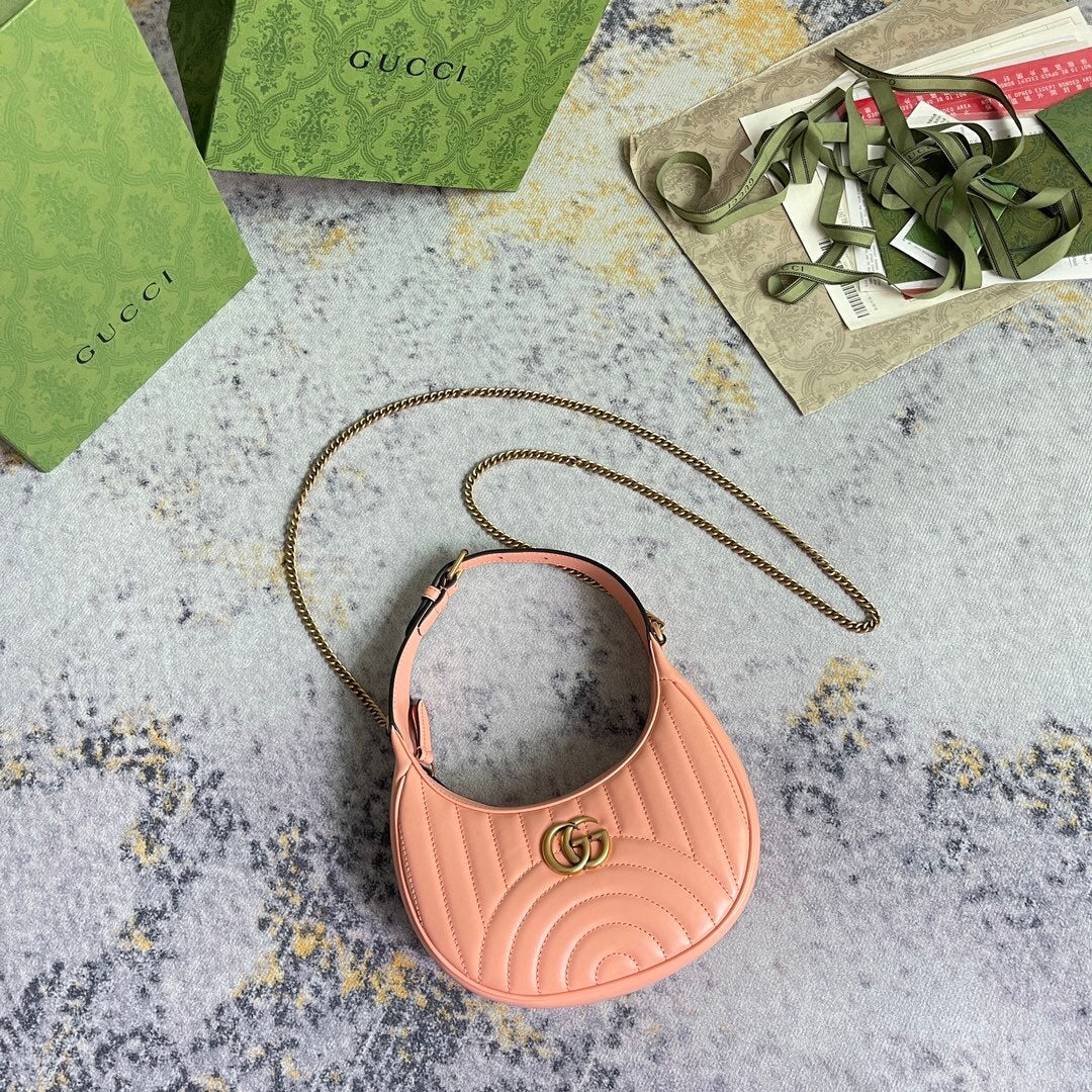 GG Marmont Small Crescent Shoulder Bag