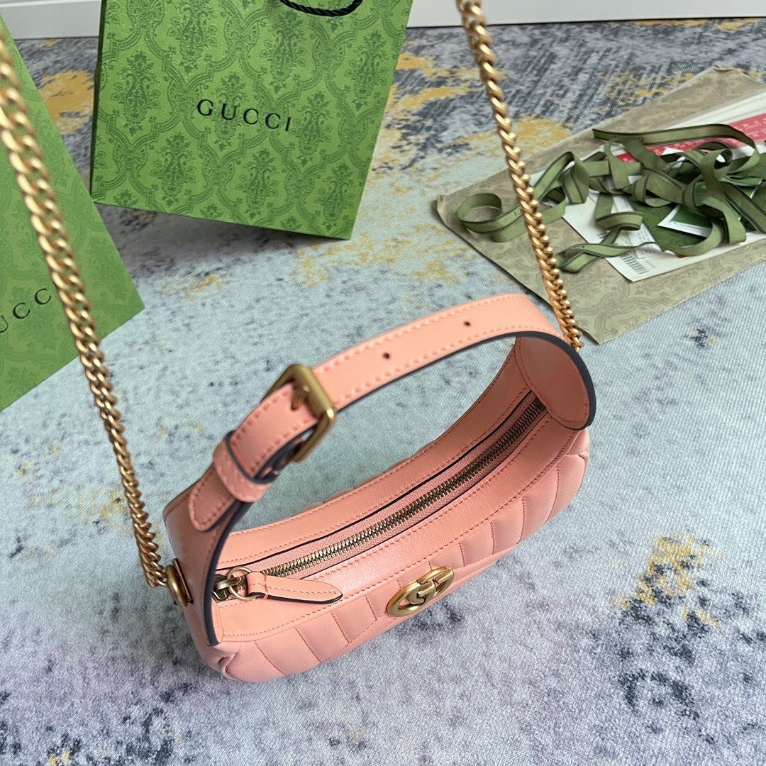 GG Marmont Small Crescent Shoulder Bag
