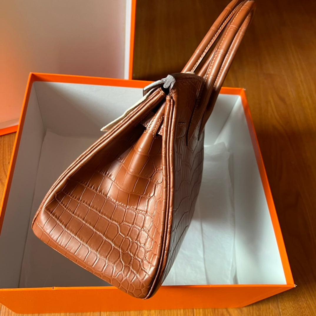 Birkin 20 Matte Alligator Handbag